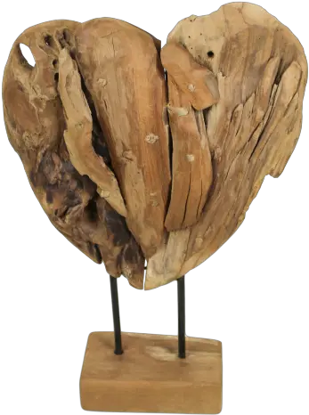 Wooden Heart Sculpture Small Teak Decoration U0026 Hides Wooden Heart Sculpture Png Sculpture Png