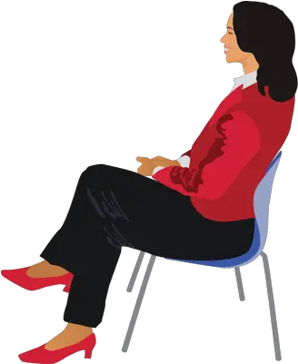 Chair Vector Profile Woman Sitting In Chair Png Woman Sitting Png