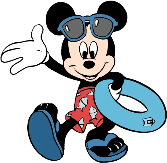 Download Disney Summertime Clip Art Galore Carrying Pool Minnie And Mickey Summer Png Swimming Png