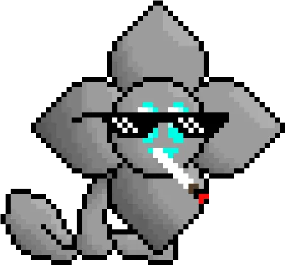 Download Hd Mlg Flowey 8 Bit Pokemon Transparent Png Image Arboles De Minecraft Dibujos Mlg Glasses Png