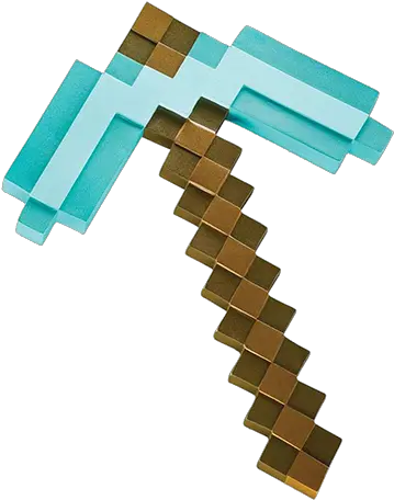Figurin Minecraft Plastic Replica Diamond Pickaxe Minecraft Gold Pickaxe And Sword Png Diamond Pickaxe Png
