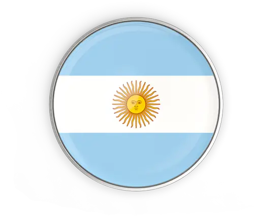 Round Button With Metal Frame Argentina Round Flag Icon Png Argentina Flag Png