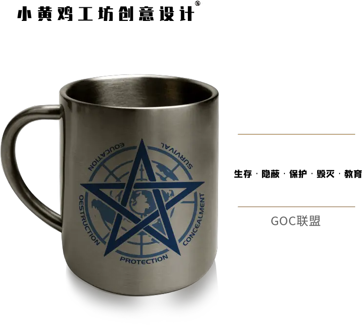 Scp Secure Contain Protect Special Containment Procedure Foundation Goc Star Stainless Steel Mug Cup Cosplay Prop Gift United Nations Png Scp Logo Png