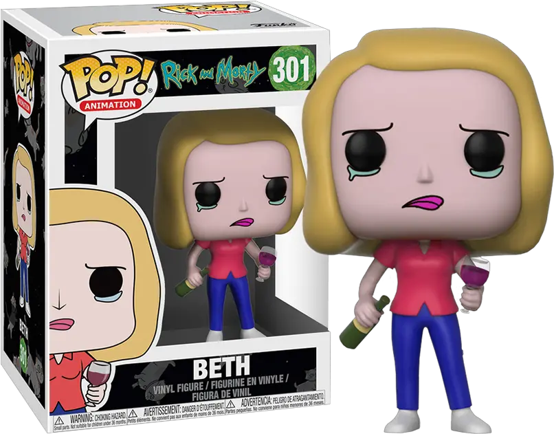 Funko Pop Rick And Morty Beth With Wine Glass 301 Rick Y Morty Funko Pop Png Rick And Morty Png