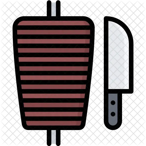 Spit Meat Icon Of Colored Outline Style Horizontal Png Spit Png