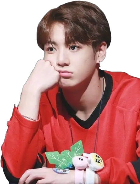 Jungkook Transparent Images Png Jungkook With Red Shirt Jungkook Transparent