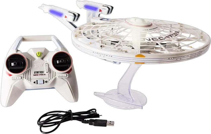 Spin Master Air Dogs Star Trek Uss Enterprise Ncc 1701a Rc Drone Lights Sounds Air Hogs Star Trek Png Uss Enterprise Png