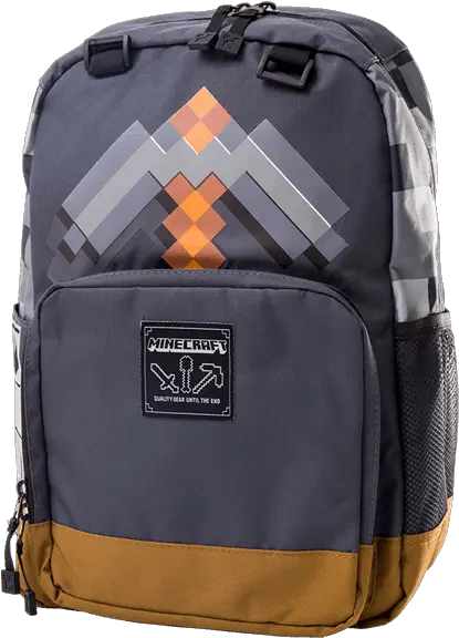 Buy Minecraft Backpack Pickaxe Adventure Grey Minecraft Pick Axe Backpack Png Minecraft Pickaxe Png
