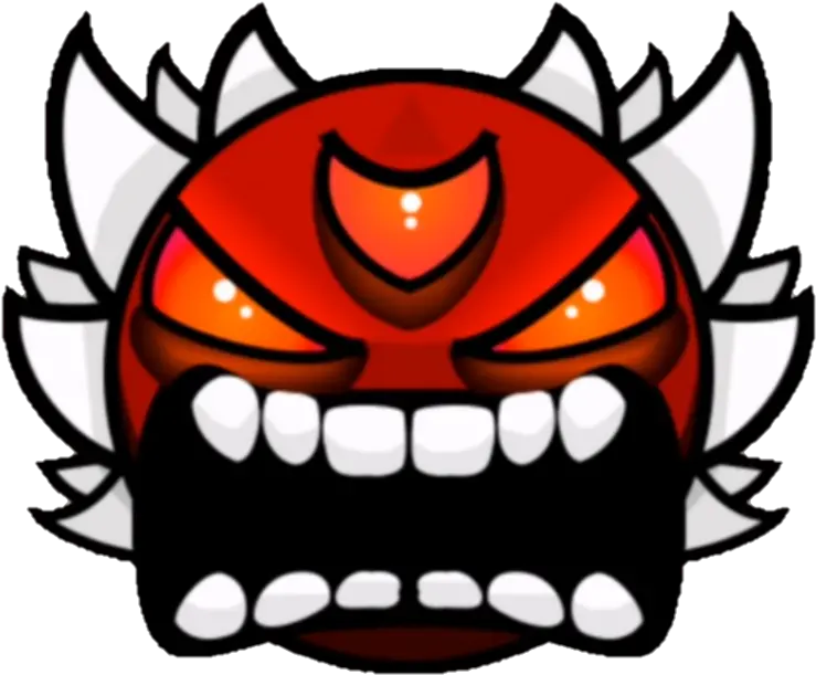 Create Your Difficulty Fandom Geometry Dash Extreme Demon Face Png Images Of Icon For Beating Electrodynamix