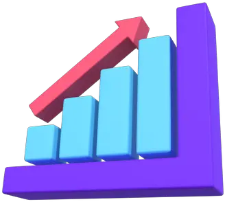 Premium Growth Chart 3d Illustration Download In Png Obj Or Statistical Graphics Growth Chart Icon