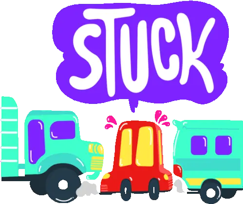 Traffic Jam With Caption Stuck In English Sticker Cars Language Png Purple Jam Icon