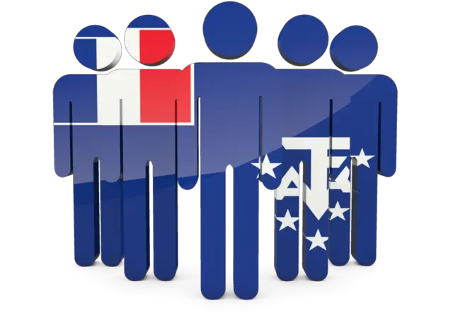 People Icon Illustration Of Flag French Southern And Iceland Flag And People Png French Flag Icon