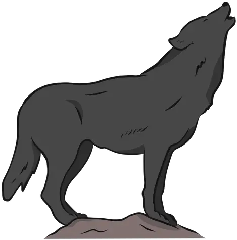 Wolf Predator Howl Leg Tail Illustration Transparent Png Lobos Poses Wolf Howl Icon