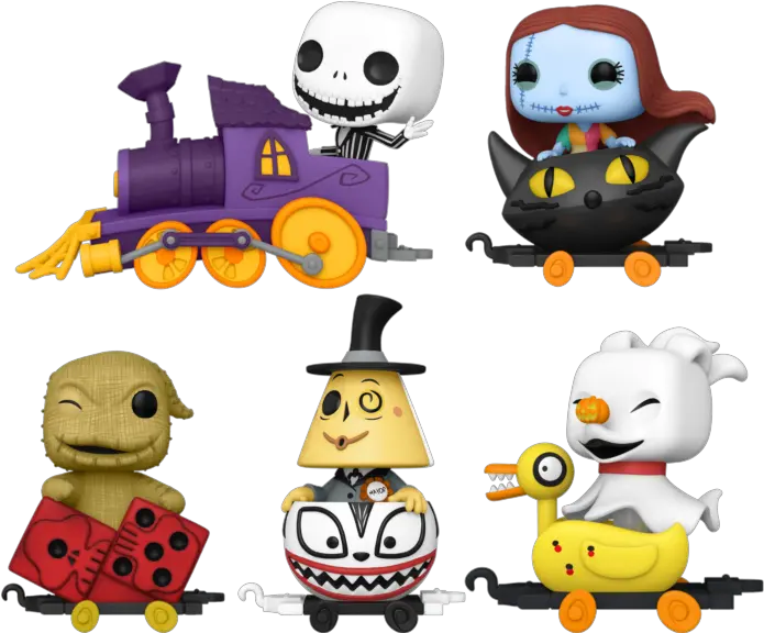 The Nightmare Before Christmas Train Ride Deluxe Pop Vinyl Bundle Set Of 5 Nightmare Before Christmas Pop Vinyl Png Jack Skellington Icon For Steam