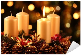 Advent Wreath With One Candle Lit Sticker U2022 Pixers We Live To Change Advent Wreath Second Candle Png Advent Wreath Png