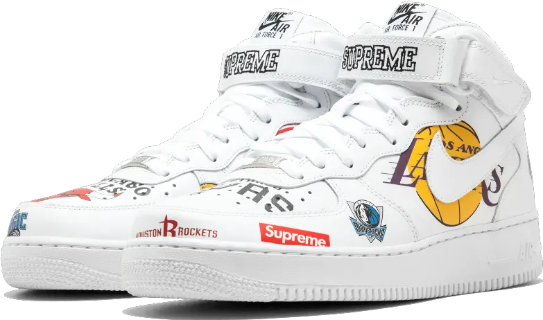 Nike Air Force 1 Mid 07 Supreme Nba Aq8017 100 Nike Air Force 1 Mid Supreme Png Nike Air Logo Png