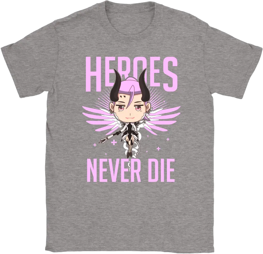 Heroes Never Die Chibi Succubus Mercy Overwatch Shirts U2013 Nfl T Shirts Store Dallas Mavericks Nba Champions Png Overwatch Mercy Png