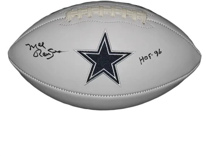 Mel Renfro Dallas Cowboys Logo Autographed Full Size Football Jsa Coa Hof Inscription Included Dallas Cowboys Star Png Cowboys Logo Images