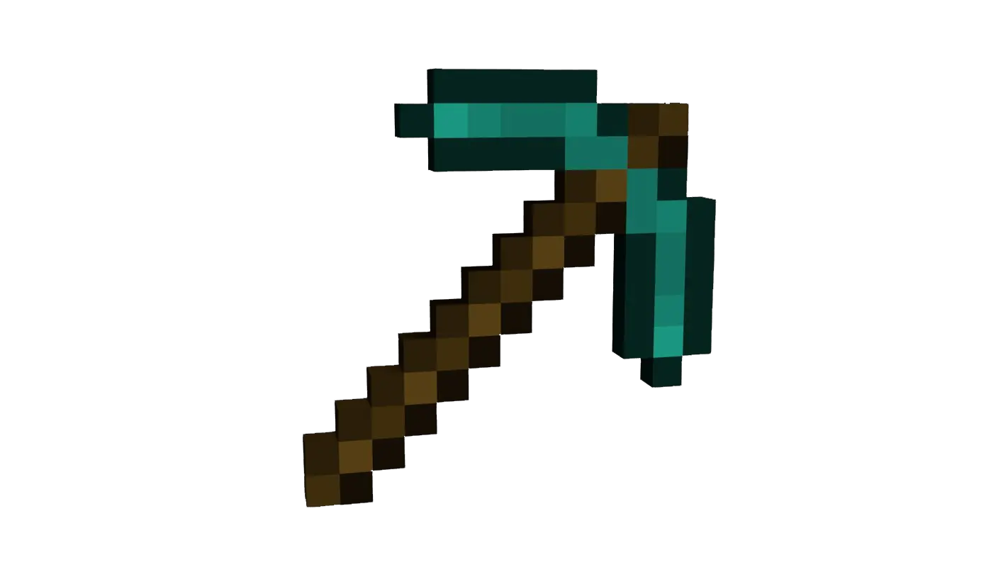 Hd Mincraft Diamond Pick Minecraft Diamond Pickaxe Png Minecraft Transparent Background