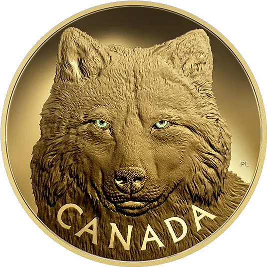 Pure Gold One Gold Wolf Coin Png Wolf Eyes Png
