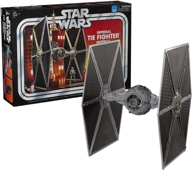 Star Wars Imperial Tie Fighter Vehicle With Pilot 375u201d Scale Kenner Action Figure Vintage Collection Tie Fighter Png Tie Fighters Png