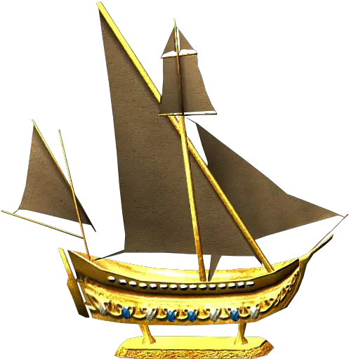 Golden Ship Model Elder Scrolls Fandom Skyrim Golden Ship Model Png Model Png