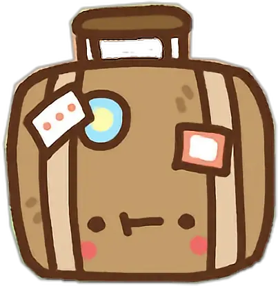 Download Clawbert Cute Kawaii Cartoon Suitcase Luggage Cute Suitcase Clipart Png Luggage Png