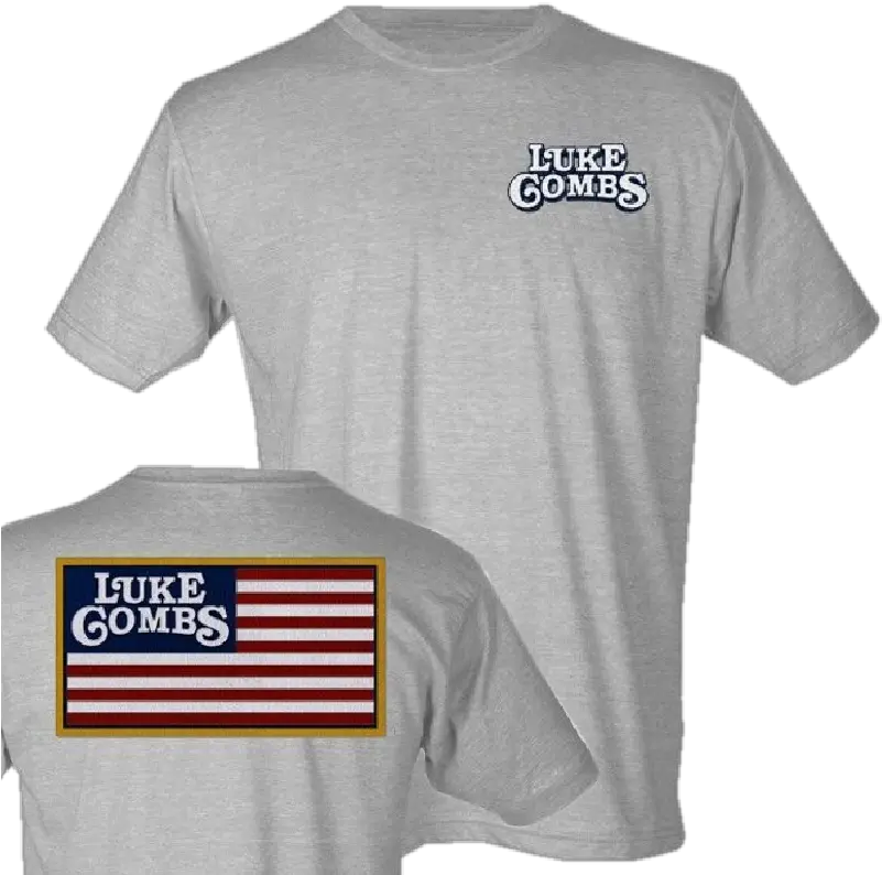 Usa Flag Shirt Heather Grey Luke Combs T Shirt Mens Png American Flag Logo