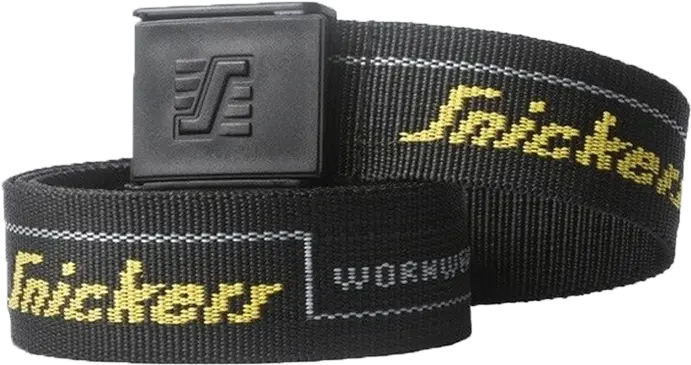 Snickers Logo Belt Mens Snickers Worwear Logo Web Work Belt With Metal Black Buckle 9004 Png Snickers Logo Png