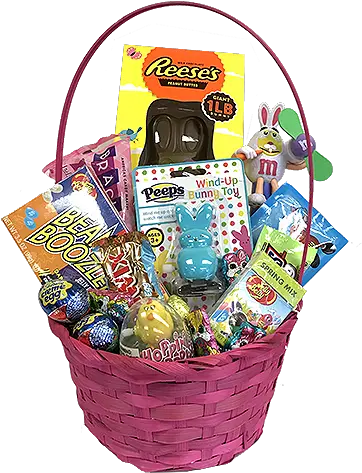 Easter Basket 3 Easter Baskets With Candy Png Easter Basket Png
