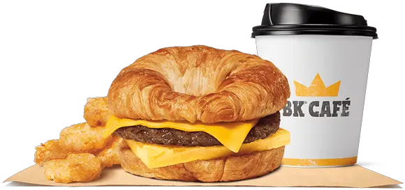 Burger King Croissant Burger King Breakfast Menu Png Old Burger King Logo