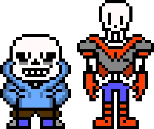 Swapswap Sans And Papyrus White Papyrus Pixel Art Png Sans Transparent Background