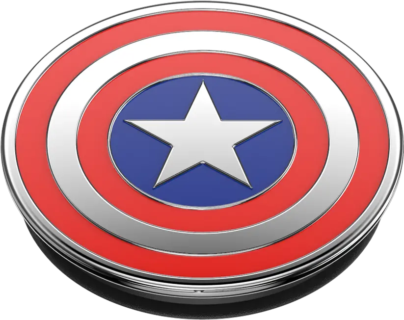 Popsockets Popgrip Premium Licensed Enamel Captain America Fidget Spinner Png Marvel Shield Icon