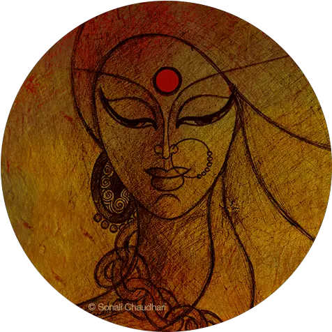 Navratri 2020 A Resolve For Victory Indian Art Paintings Navdurga Sketches Png Art Of Living Logo