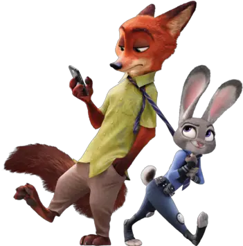 Barefoot Cartoon Animal Tv Tropes Zootopia Judy Y Nick Png Morrowind Bow Icon