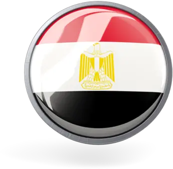 Metal Framed Round Icon Illustration Of Flag Egypt Language Png Metal Icon