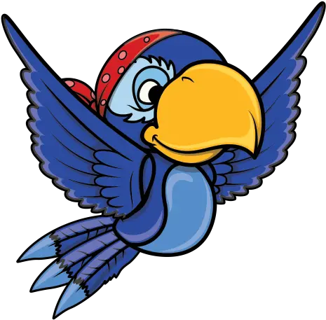 Printed Vinyl Blue Pirate Parrot Stickers Factory Blue Pirate Parrot Cartoon Png Pirate Parrot Png