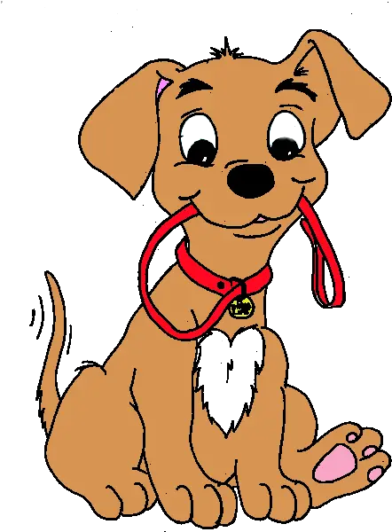 Pet Clipart First Cartoon Dog With Leash Png Dog Clipart Transparent