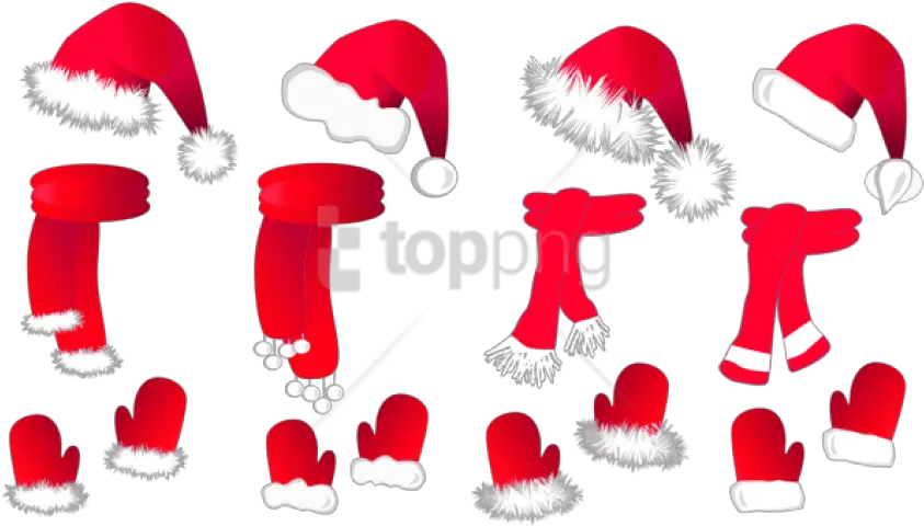 Download Free Png Transparent Christmas Santa Hat And Scarfs Santa Claus Santa Claus Transparent