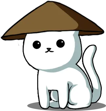 Rice Hat Cat With Birthday Hat Png Rice Hat Png