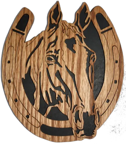 Horse Shoe Plaque Horse In Horseshoe Png Full Size Png Plywood Horseshoe Transparent Background