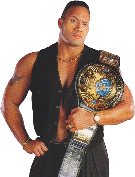 Wwf Champ Rock Wwf Champion Png Dwayne Johnson Png