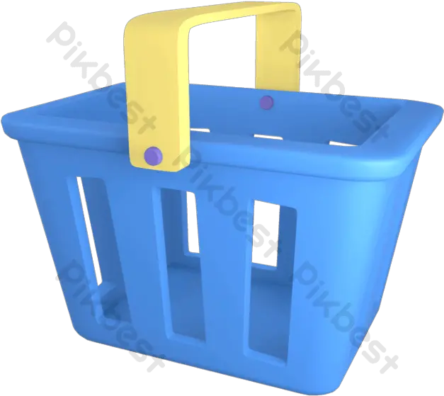 3d Icon Shopping Basket Illustration Object Png Images