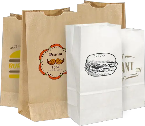 Download Custom Restaurant Paper Bags Paper Bag Food Png Food Paper Bag Custom Paper Bag Png