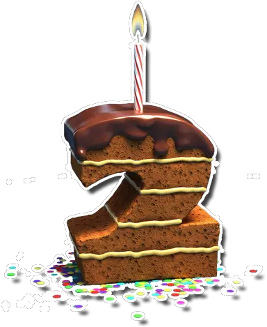 Cake Candle 2 Years Old Png Happy Birthday Cake Png