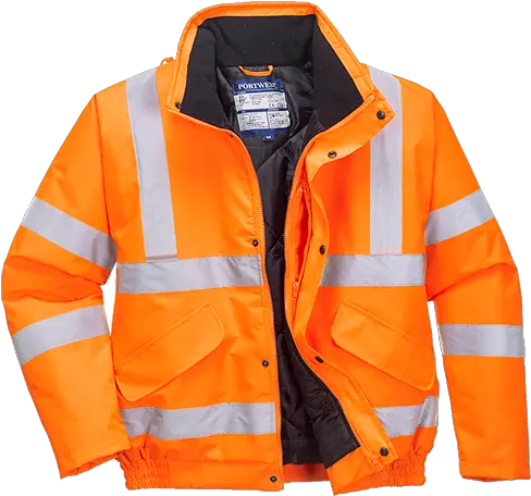 Portwest Hi Vis Bomber Jacket Ris Workwear Clothing Red Hi Vis Jacket Png Bomber Jacket Template Png