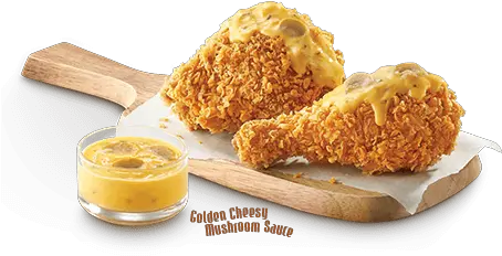 Kfc New Fortune Chicken With Golden Cheesy Mushroom Sauce Crispy Fried Chicken Png Fried Chicken Png