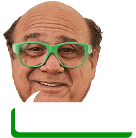 Backing You Get Yours Gif Danny Devito Glasses Green Png Danny Devito Transparent