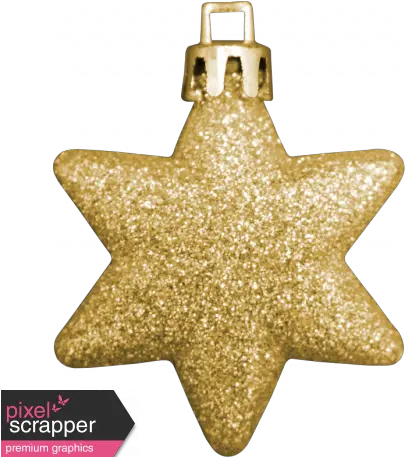 Winter Wonderland Christmas Ornament Glitter Star Graphic Pendant Png Gold Glitter Star Png