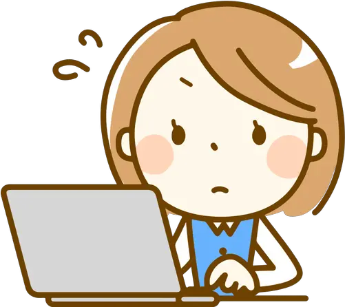 Worried Female Computer User Public Domain Vectors Girl Writing In Laptop Clipart Png Computer User Icon
